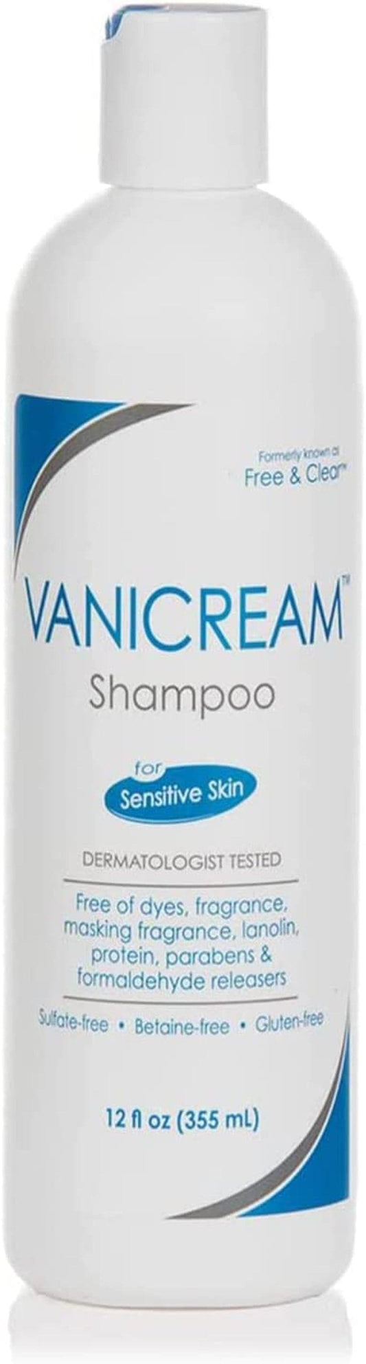 Vanicream Shampoo – Ph Balanced Mild Formula Effective for All Hair Types and Sensitive Scalps - Free of Fragrance, Lanolin, and Parabens – 12 Fl Oz