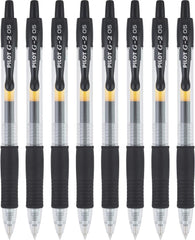 Pilot, G2 Premium Gel Roller Pens, Extra Fine Point 0.5 Mm, Pack of 8, Black