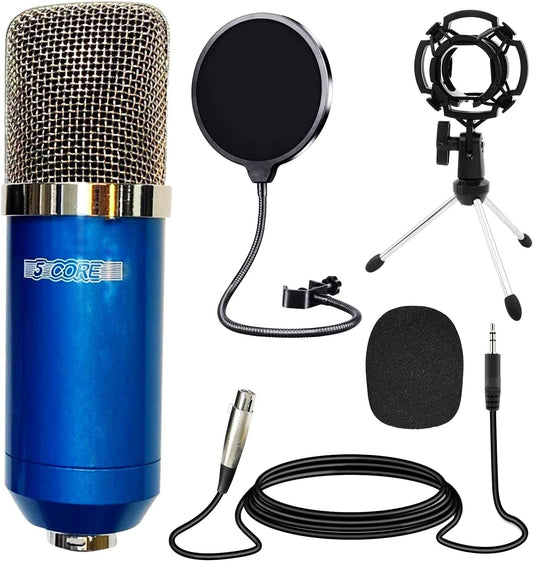 5Core Recording Microphone Podcast Bundle Professional Condenser