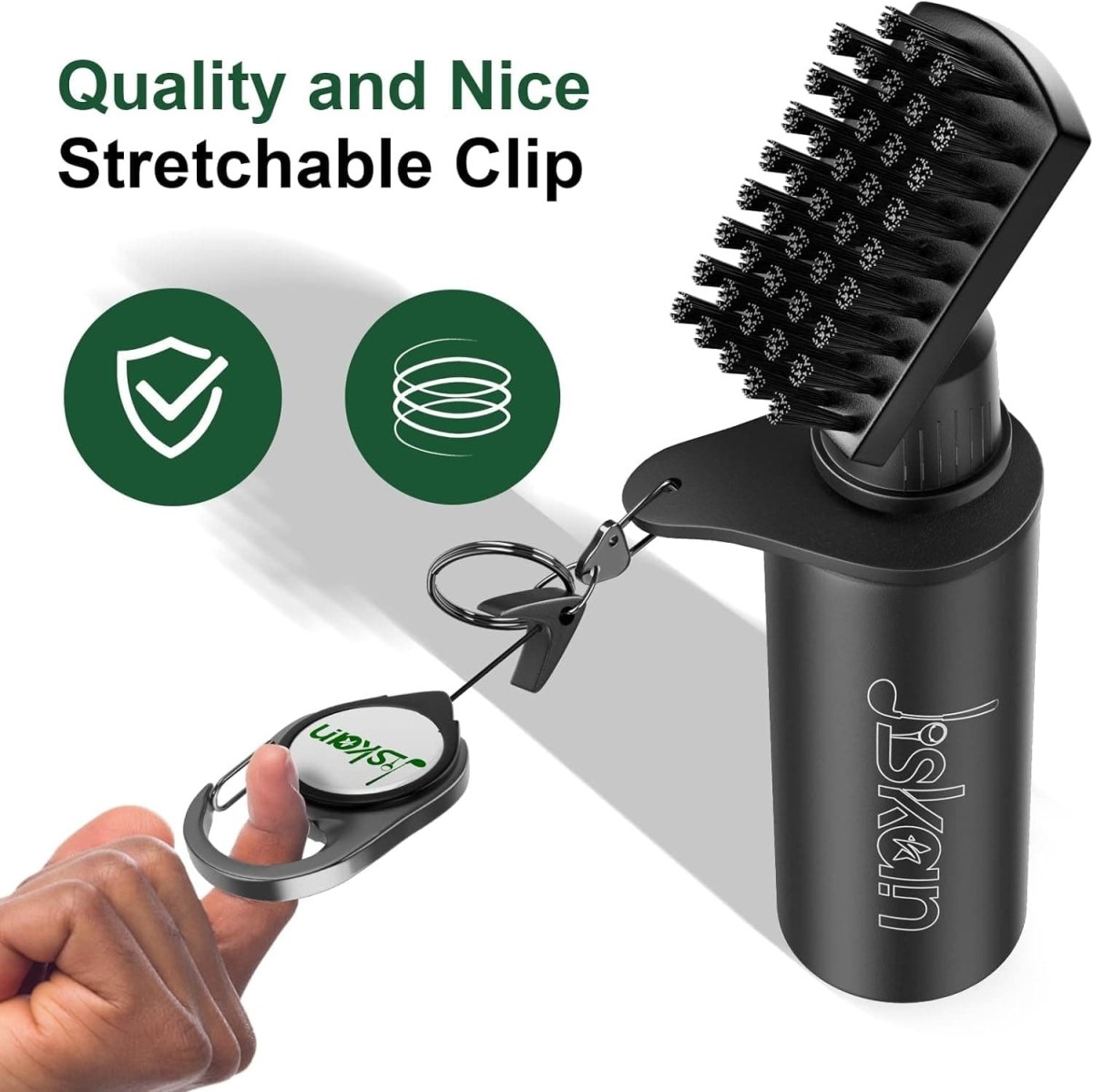 2 Pack Pro Golf Club Cleaner Brush Combo with Squeeze Water Bottle 7.5 Inches Holds 4 Ounces of Water, Essentials Golf Accessories for Men, Best Golf Gifts for Men - Camel Supplies