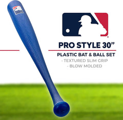 Franklin Sports Plastic Baseball Bat + Ball Set - MLB Kids Plastic Bats - Lightweight Kids Bat + Plastic Baseball Set - 30" Youth Baseball Bat - Multiple Colors