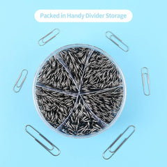 Paper Clips, 700 Pcs Paper Clips Assorted Sizes, Large, Medium, Small #1 Metal Paperclips, 2 Inch Jumbo/Mini Silver Paper Clip for Paperwork, Home, School and Office Supplies