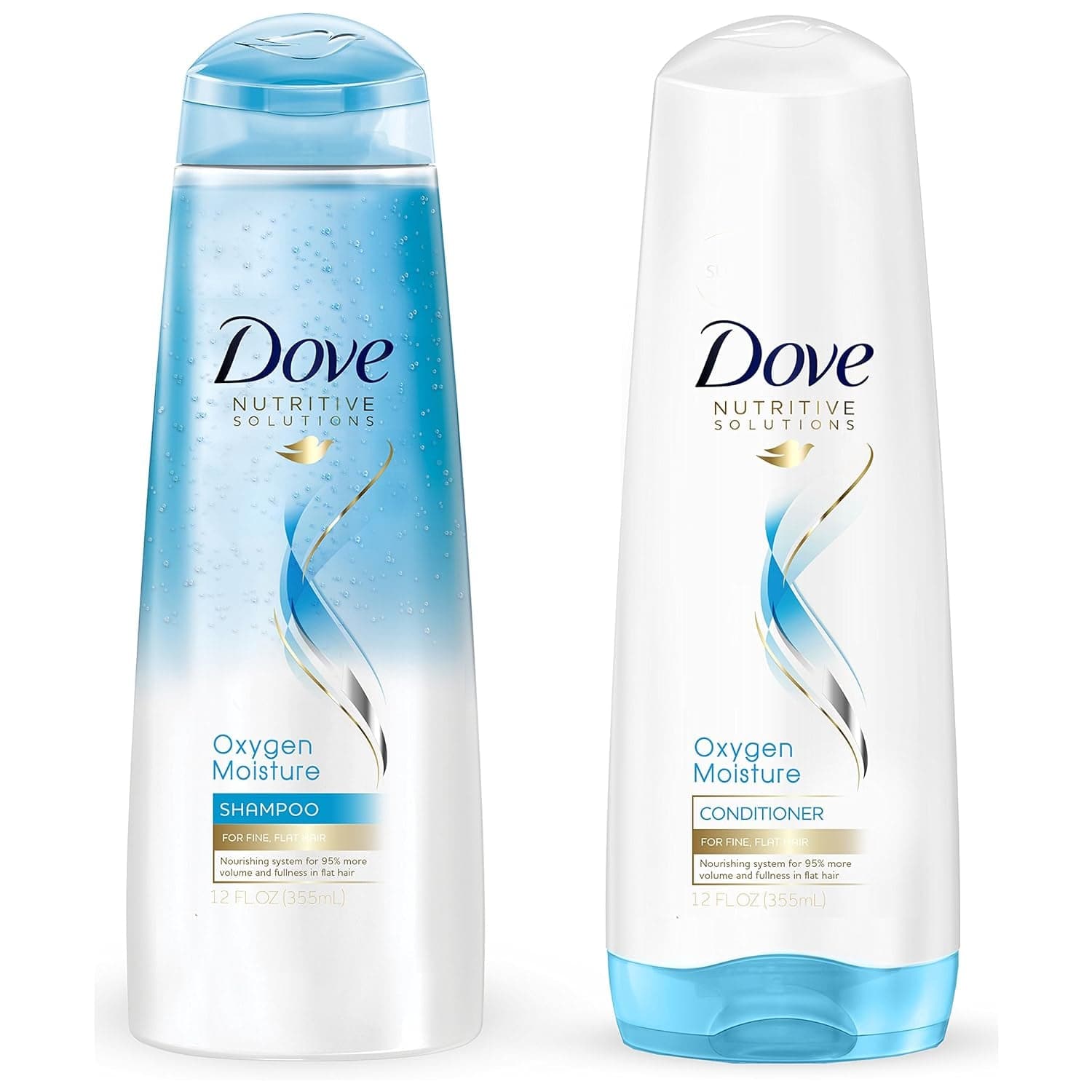 Dove Nutritive Solutions Conditioner, Oxygen Moisture, 12 Fl Oz (Pack of 4)