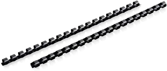 Mead Combbind Binding Spines/Spirals/Coils/Combs, 3/8", 55 Sheet Capacity, Black, 125 Pack (4000132)