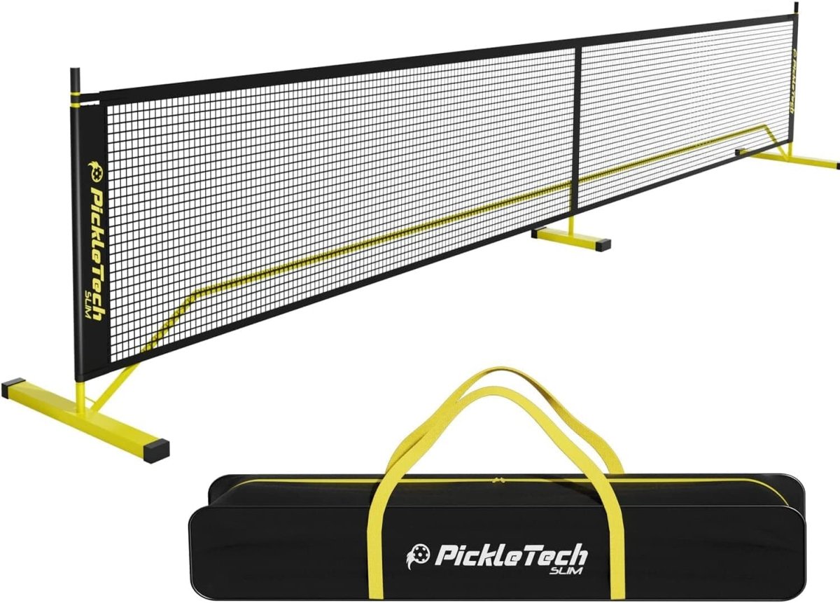 4.0 Slim Version Portable Pickleball Nets Outdoor Game 22 FT Pickleball Net - Usapa Regulation Size - Pickle Ball Net System with Carrying Bag for Driveway - Camel Supplies