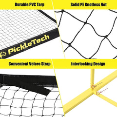 4.0 Slim Version Portable Pickleball Nets Outdoor Game 22 FT Pickleball Net - Usapa Regulation Size - Pickle Ball Net System with Carrying Bag for Driveway - Camel Supplies