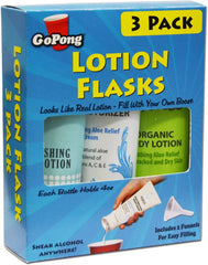 Gopong Hidden Lotion Flask, Bring Alcohol Anywhere, 3-Pack