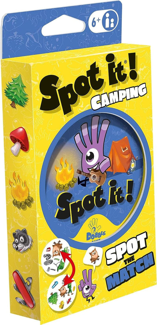 Zygomatic Spot It! Camping Card Game (Eco-Blister)| Matching Game | Fun Kids Game for Family Game Night | Travel Game for Kids | Great Gift | Ages 6+ | 2-8 Players | Avg. Playtime 15 Mins | Made