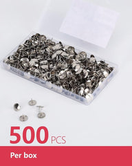 500 Standard Thumbtacks for Cork Board, Flat Thumb Tacks for Posters, Bulletin Board Tacks, Metal Pushpins for Office School & Personal Use - Camel Supplies