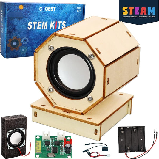 STEM Projects for Kids & Adults Build Your Own Bluetooth Speaker - Science Experiment Electronics Kit | Beginner'S Starter DIY Set,Stem Gifts for Teenage Girls + Boys Ages 10 and up (Single Speaker)