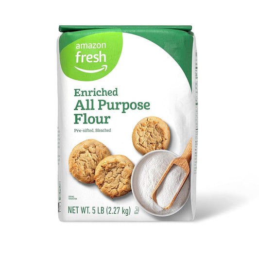 Amazon Fresh All Purpose Flour, 5 Lb, 5 Pound (Pack of 1)