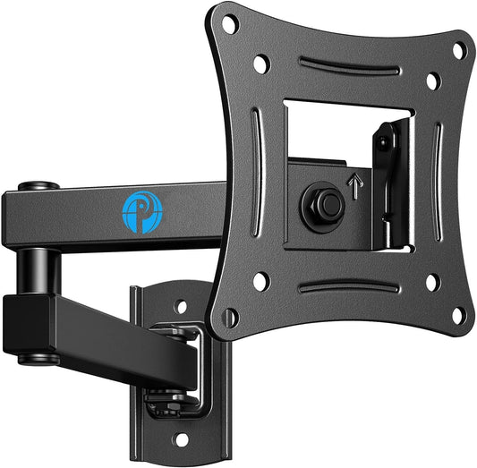 Pipishell Full Motion TV Wall Mount Brackets Swivel Tilts Articulating Extension Fits Max VESA 100X100Mm, Corner TV Mount for 13-32 Inches LED LCD Flat Curved Screen Tvs Monitors, Single Stud