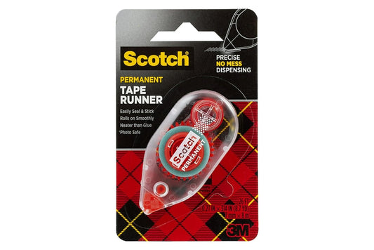 Scotch Double Sided Tape Runner, 1-Pack, 0.27 in X 26 Ft., Perfect for Holiday Crafts, Gifts, and More