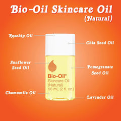 Bio-Oil Skincare Oil, Serum for Scars and Stretchmarks, Face Body Moisturizer Dry Skin, with Organic Jojoba Oil Vitamin E, Natural Rosehip for All Skin Types, 4.2 Oz