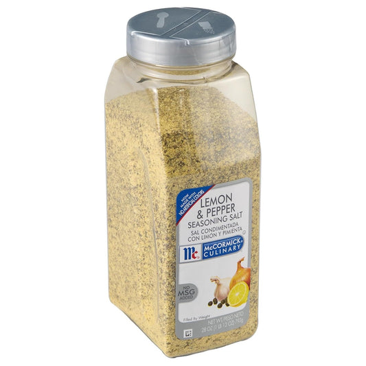 Mccormick Culinary Lemon & Pepper Seasoning Salt, 28 Oz - One 28 Ounce Container Lemon Pepper Seasoning, Perfect for Asparagus, Broccoli, Brussels Sprouts, Seafood and Poultry Dishes