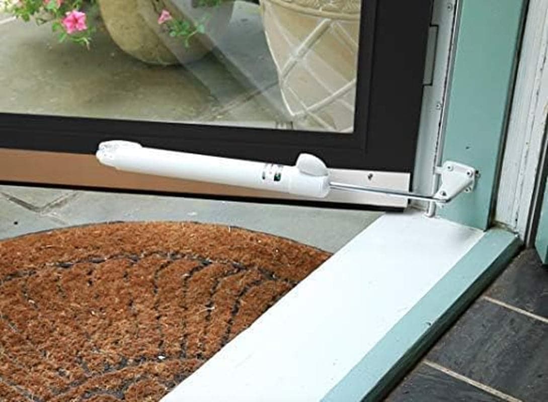 GREENSTAR Touch 'N Hold Smooth - Dual Door Closer System - Heavy Duty - for (Medium and Heavy Weight) Storm, Screen, & Security Doors - New Doors or Replacement for Previous Units (White)