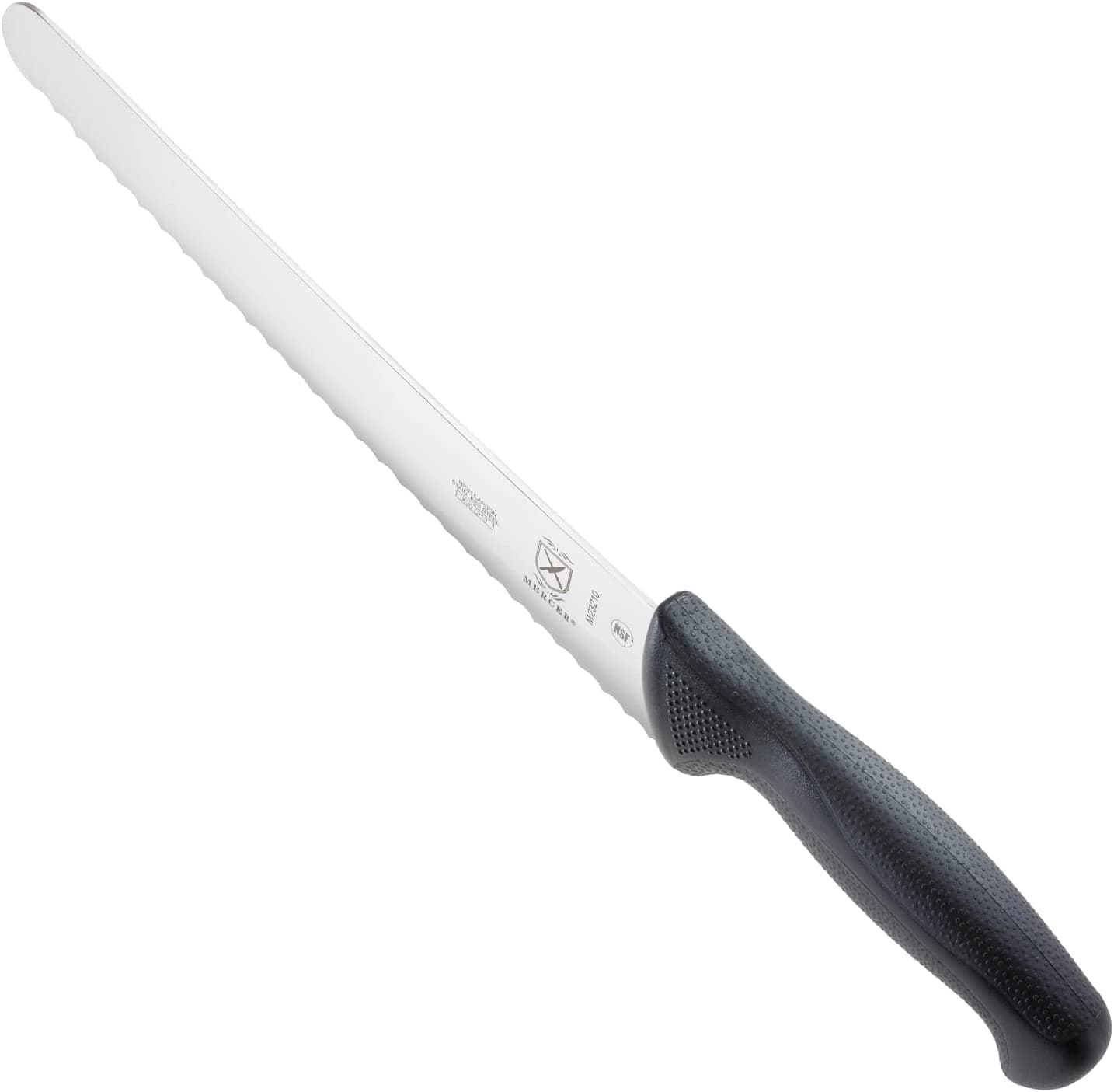 Mercer Culinary M23210 Millennia Black Handle, 10-Inch Wide Wavy Edge, Bread Knife