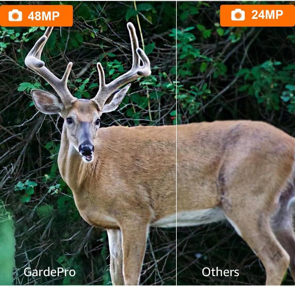 Gardepro A3S Trail Camera, 48MP 1296P Game Camera with Clear 100Ft No Glow Night Vision, Fast 0.1S Trigger Speed Motion Activated Waterproof, H.264 MP4 Video