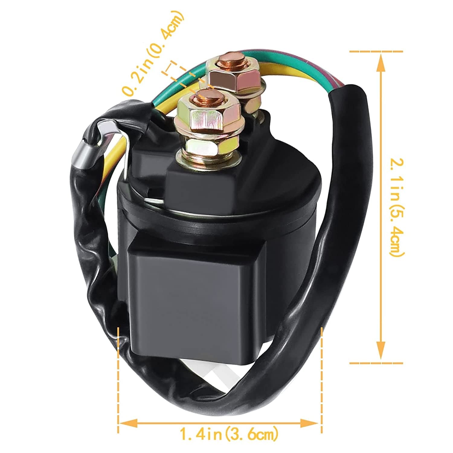 Cyleto Motorcycle Parts GY6 Starter Solenoid Relay for 4-Stroke Engine 50Cc 150Cc 200Cc 250Cc ATV Dirt Bikes Scooters Go Kart Dne Buggys Quad 4 Wheelers Pit Bike Moped Roketa SSR Tao Tao Sunl Coolster