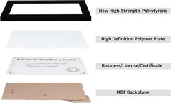 8.5 X 5.5 Business License Frame Black, Professionals 5.5 X 8.5 Certificate Frames Fit Diploma, Document and Tax Certificate Self Standing with Wall Hangers - Camel Supplies