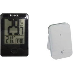 Taylor Wireless Digital Indoor Outdoor Thermometer, Black, LCD