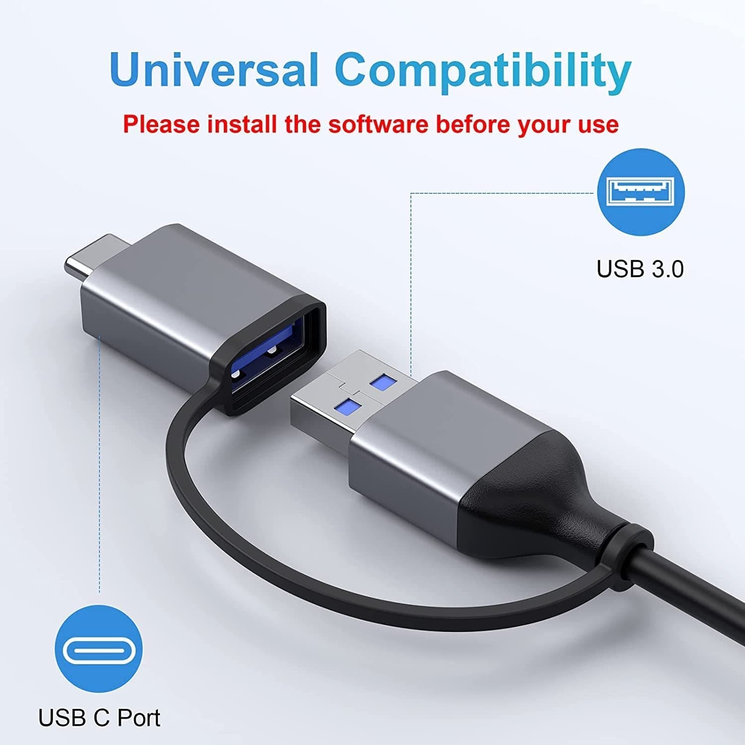 LIONWEI USB 3.0 to Dual HDMI Docking Station for Windows & Macos, USB C Adapter 2 Monitor Splitter for Macbook Pro/Air/M1/M2/Dell/Hp/Lenovo/Surface