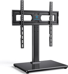 PERLESMITH Universal TV Stand Table Top TV Base for 32 to 60,65 Inch LCD LED OLED 4K Flat Screen Tvs-Height Adjustable TV Mount Stand with Tempered Glass Base, VESA 400X400Mm,Holds up to 88Lbs PSTVS15