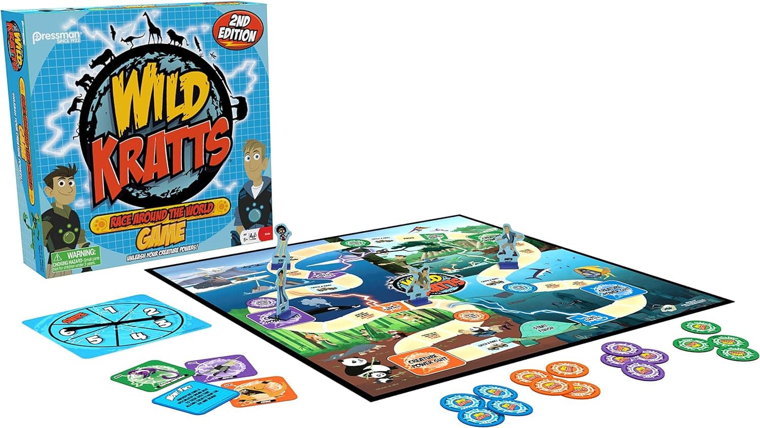 Pressman Wild Kratts Race around the World Board Game Multicolor, 5"