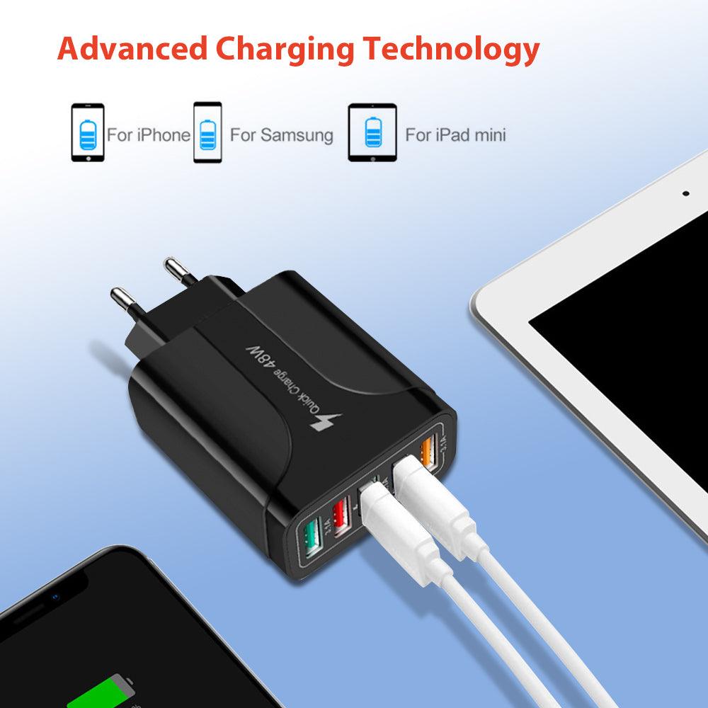 2 Pack of 5 Port Wall Charger Charge 5 Devices at Once!