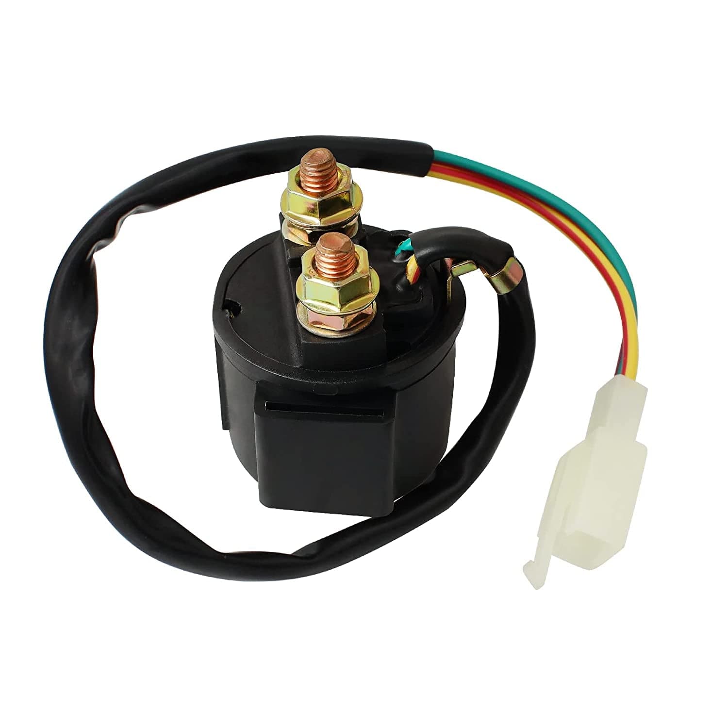 Cyleto Motorcycle Parts GY6 Starter Solenoid Relay for 4-Stroke Engine 50Cc 150Cc 200Cc 250Cc ATV Dirt Bikes Scooters Go Kart Dne Buggys Quad 4 Wheelers Pit Bike Moped Roketa SSR Tao Tao Sunl Coolster