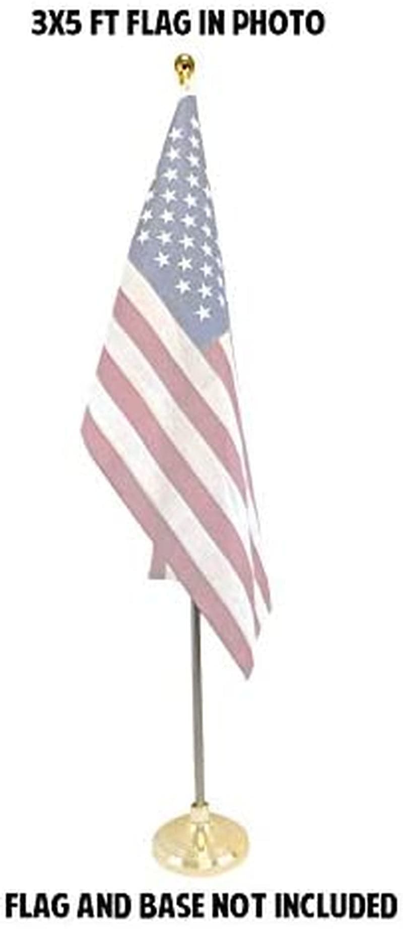 Flags Imp 8 Foot Aluminum Silver Pole with (Ball) (B00H5FNO06)