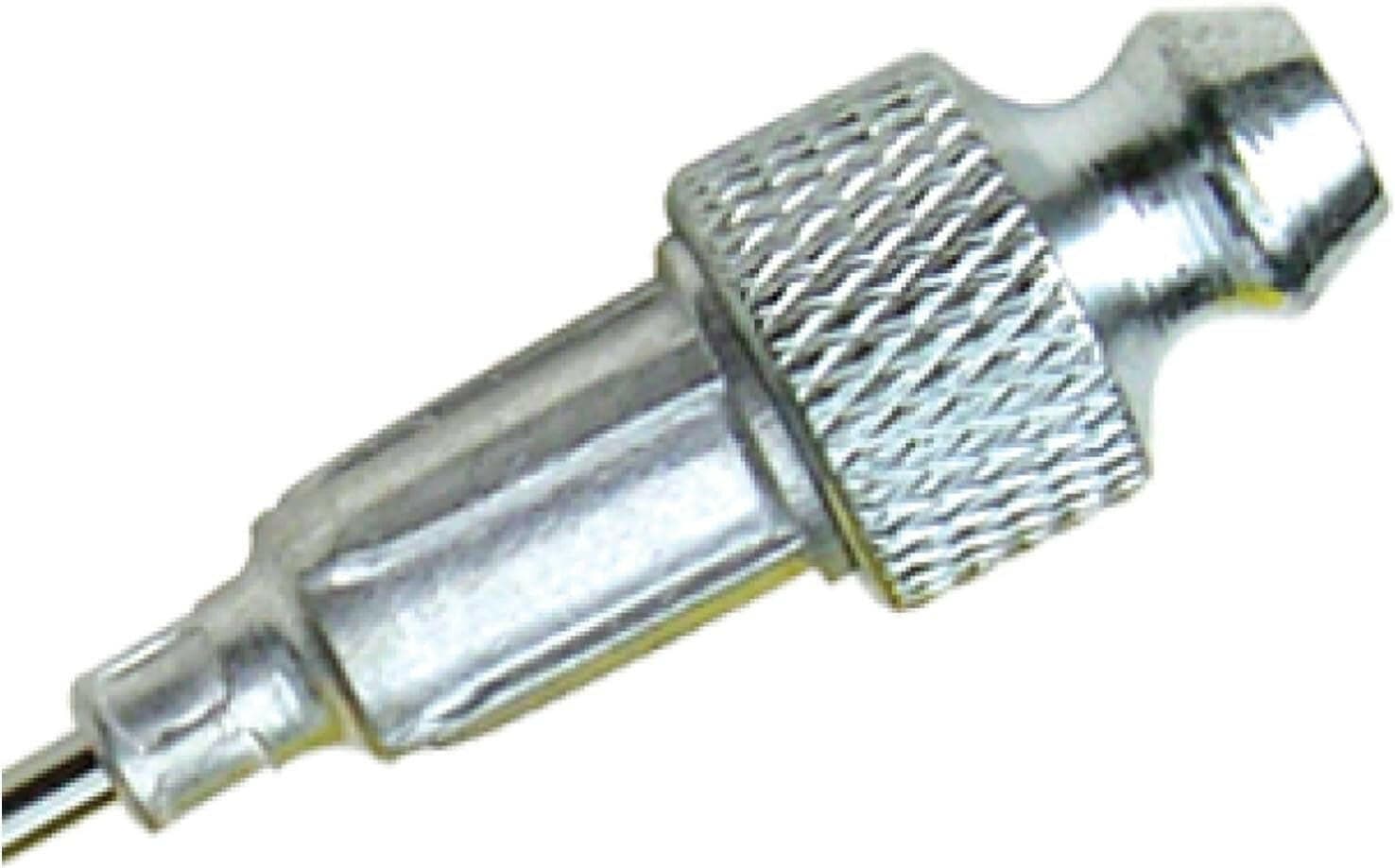 LUMAX LX-1416 Silver 18G 1-1/2" Long Stainless Steel Grease Injector Needle with Cap. Ideal for Lubricating in Very Tight Places like Sealed Bearings and Universal Joints.