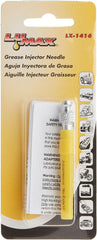 LUMAX LX-1416 Silver 18G 1-1/2" Long Stainless Steel Grease Injector Needle with Cap. Ideal for Lubricating in Very Tight Places like Sealed Bearings and Universal Joints.