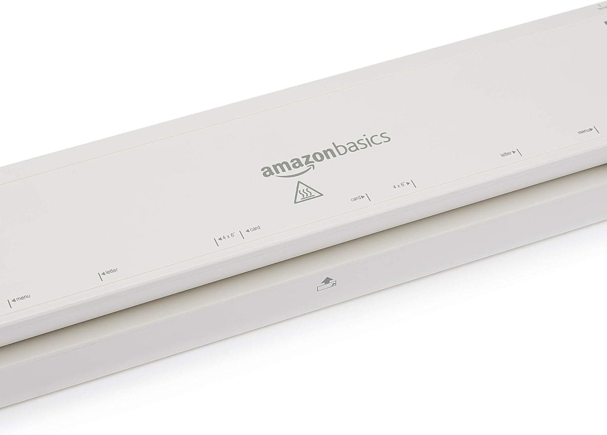 Amazon Basics 12 - Inch Thermal Laminator Machine, White - Camel Supplies