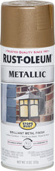 Rust-Oleum 7274830 Stops Rust Metallic Spray Paint, 11 Ounce, Antique Brass