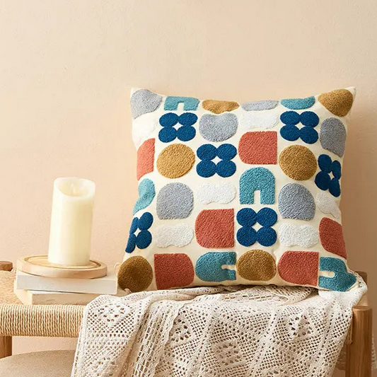 Boho Tufted Throw Pillow Case