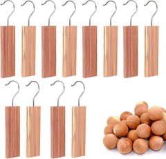 Cedar Hyde Cedar Blocks for Clothes Storage | Cedar Hang Ups & Cedar Balls | Clothes Protection & Deodorizer | 22 Pieces, 12 Cedar Hang Ups & Bonus 10 Cedar Balls | U.S.A Seller