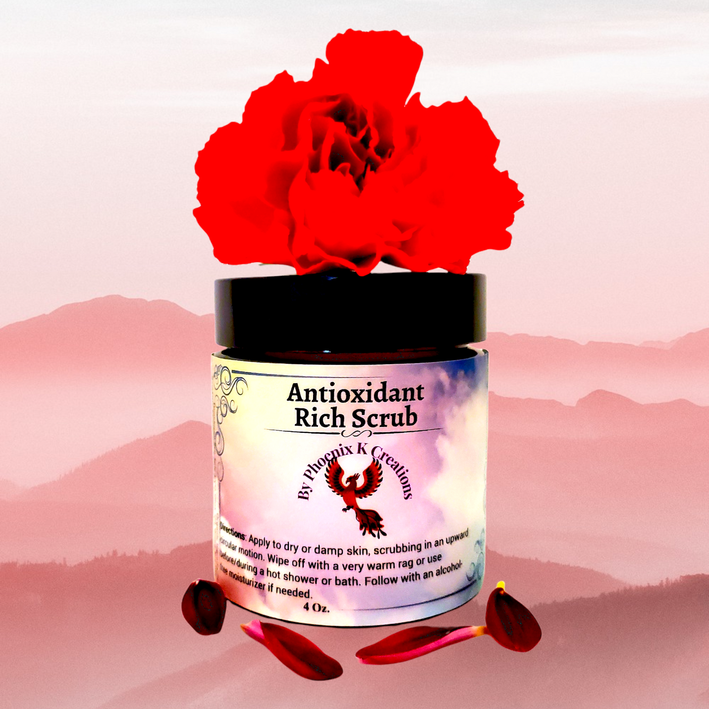 Organic Antioxidant Rich Face Scrub- 4 Oz.