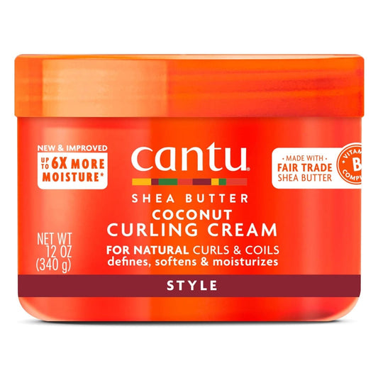 Cantu Coconut Curling Cream with Shea Butter for Natural Hair, 12 Oz