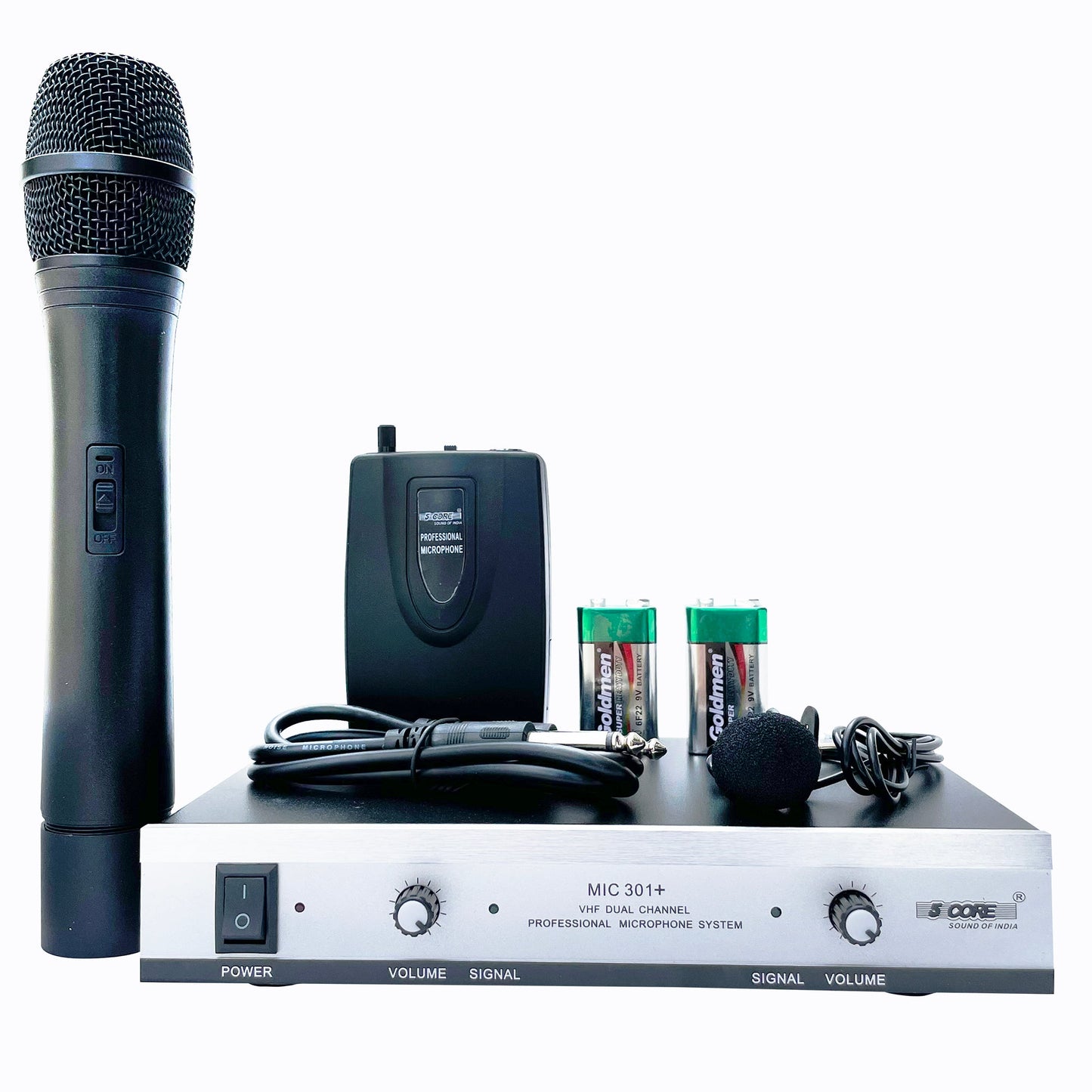 5Core Wireless Microphone VHF Handheld Microfono Inalambrico & 1